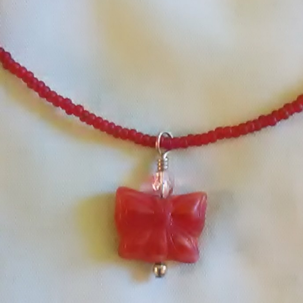 4/$30 Artisan Kids Sm Ster Silver/Glass Butterfly